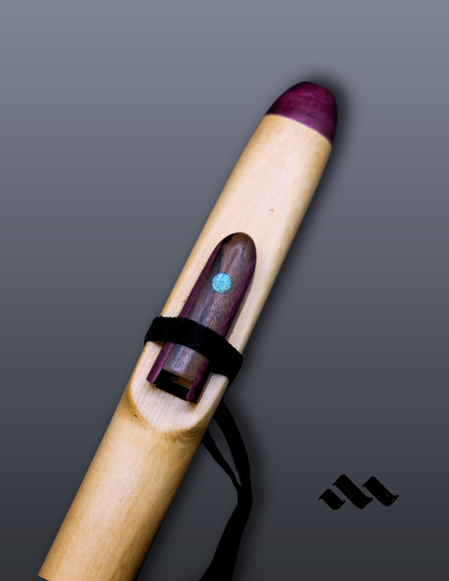 NAF Pine/Purple Heart/Black Walnut/Turquoise Db/C# 432hz