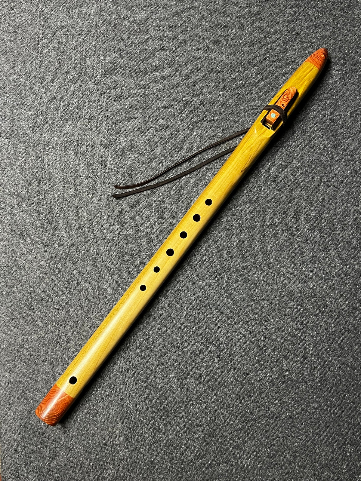 Poplar Flute with Black Locust and Black Walnut— E, 432 Hz